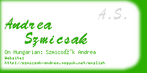 andrea szmicsak business card